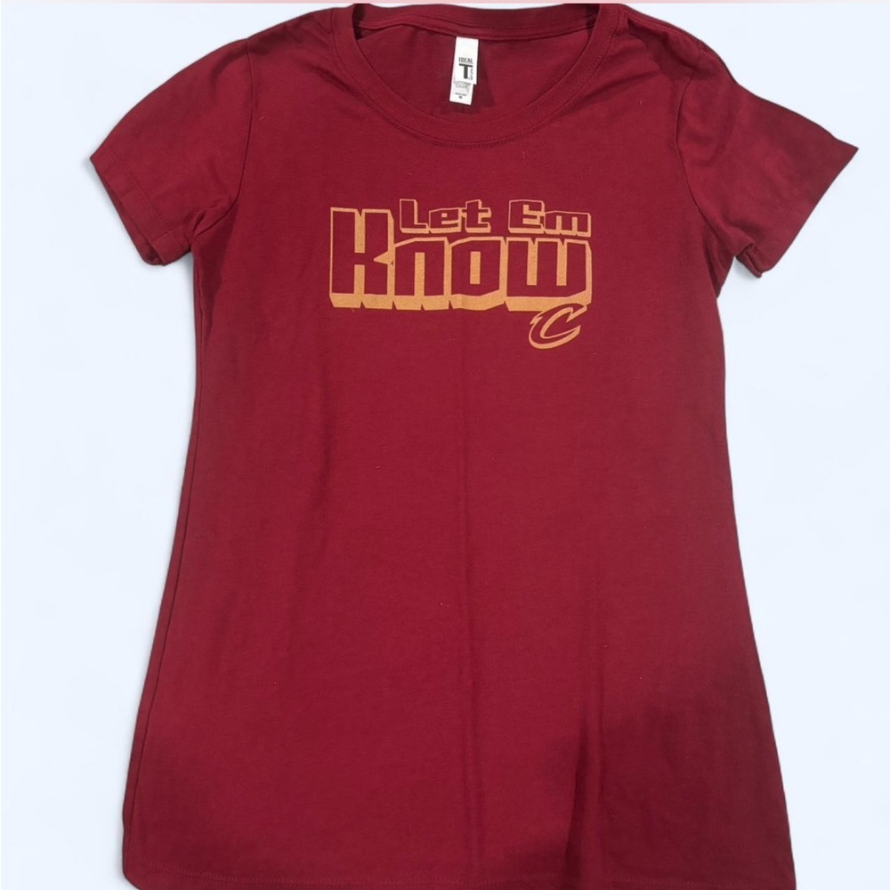 NBA Cleveland Cavaliers Let Em Know Graphic T-Shirt Maroon‎ New Medium